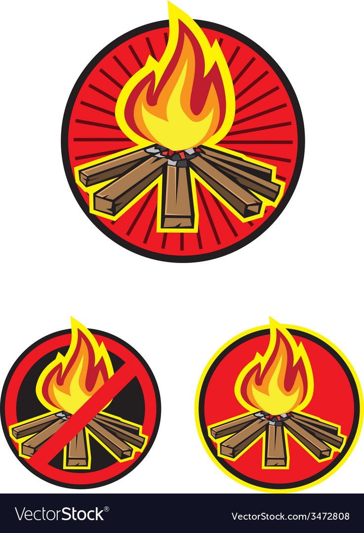 Wood Fire Royalty Free Vector Image - Vectorstock