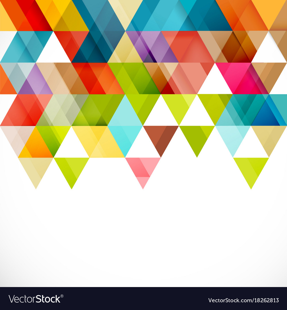 Abstract colorful triangle geometric modern Vector Image