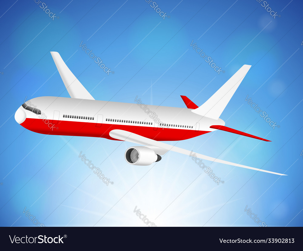 Airplane sky Royalty Free Vector Image - VectorStock