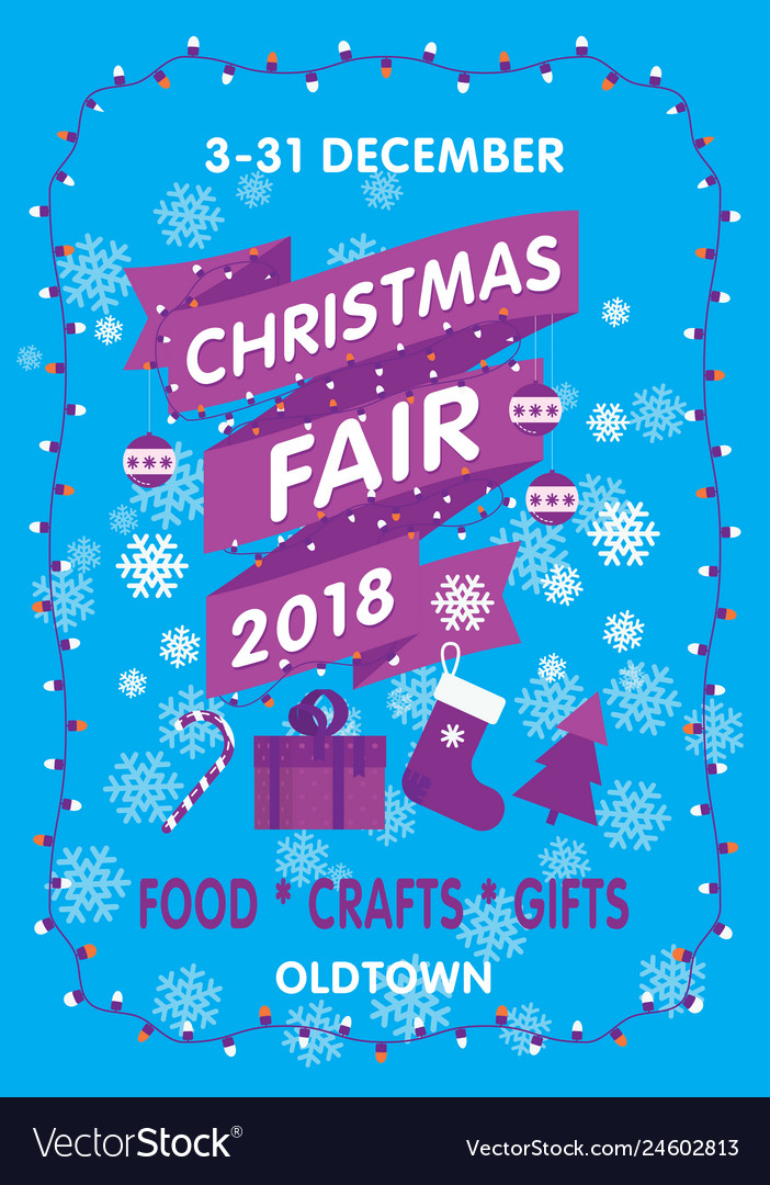 Christmas fair poster template