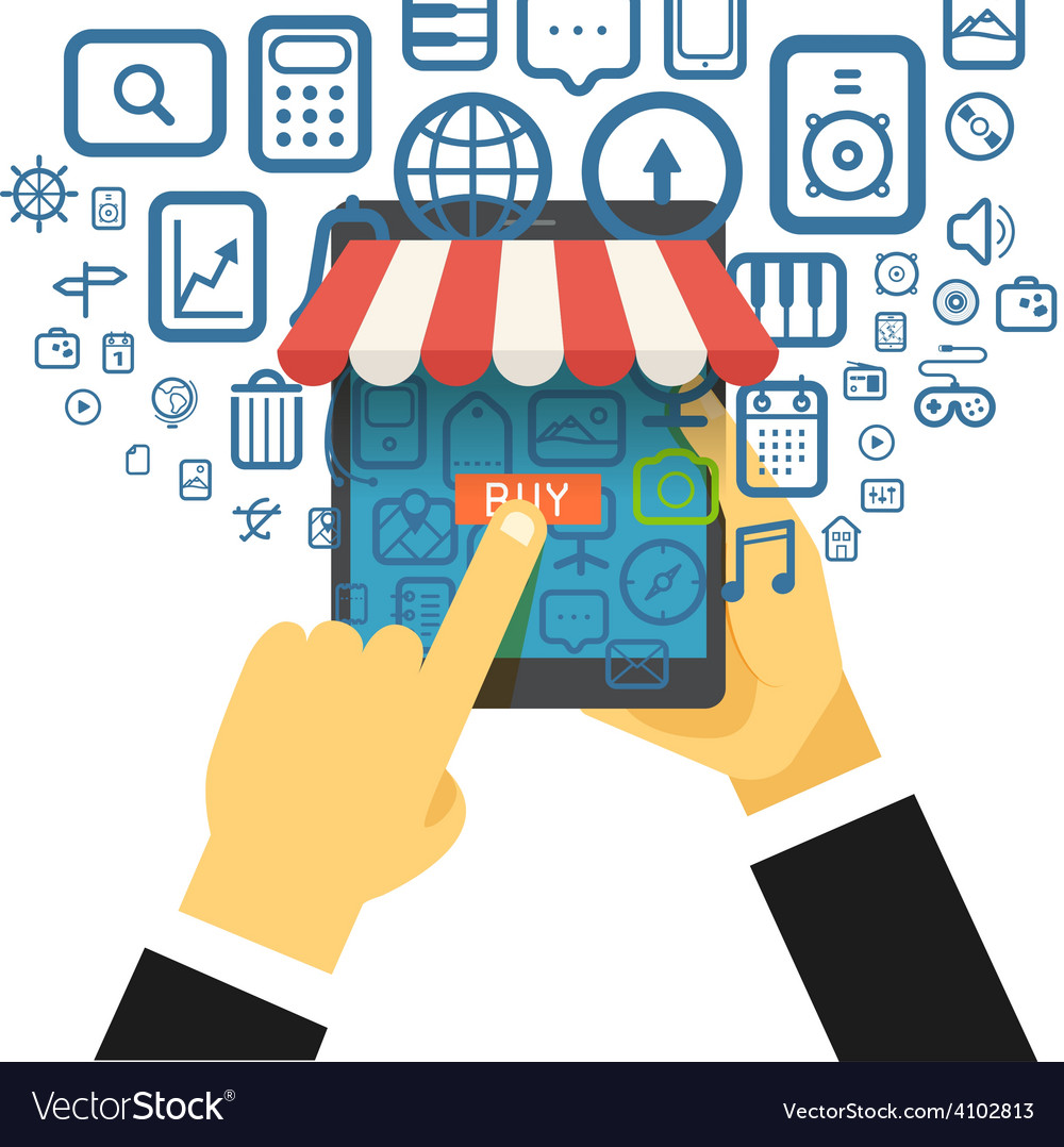 Digital Commerce Royalty Free Vector Image Vectorstock