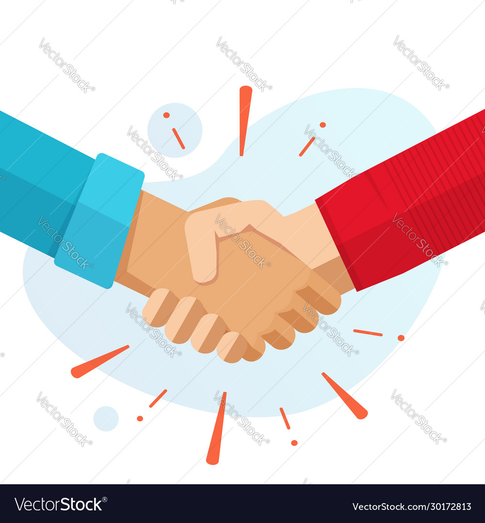 Premium Vector  Handshake vector flat icon isolated hand shake