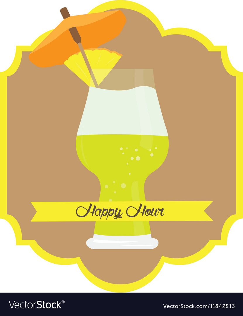 Happy hour Royalty Free Vector Image - VectorStock