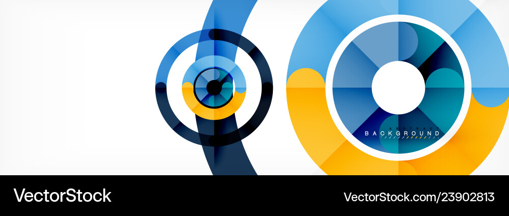 Outlined stroke circles composition Royalty Free Vector