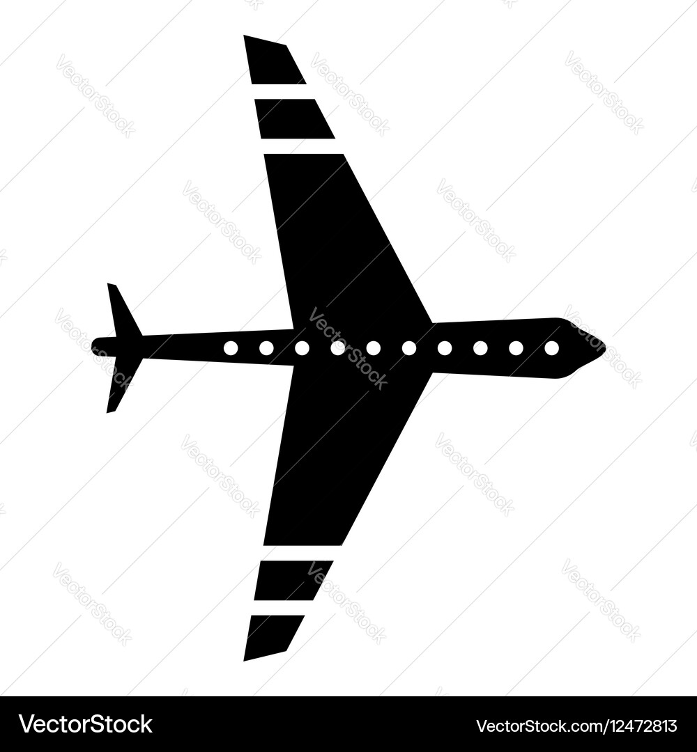 Plane icon simple style Royalty Free Vector Image