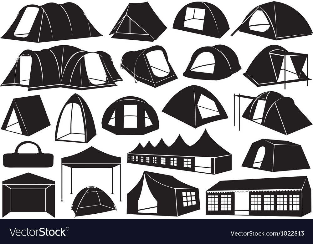 Set Of Tents Royalty Free Vector Image - Vectorstock