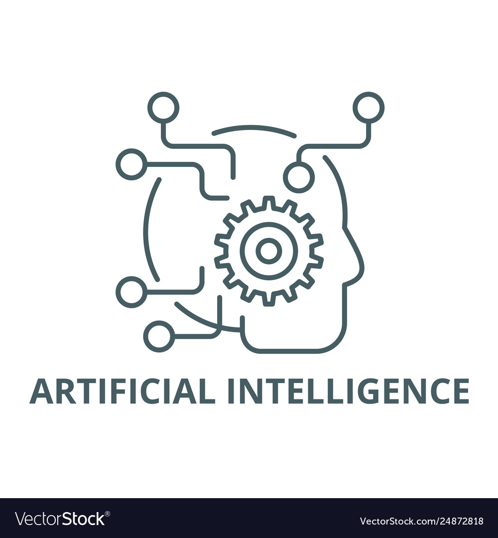 Artificial intelligence line icon