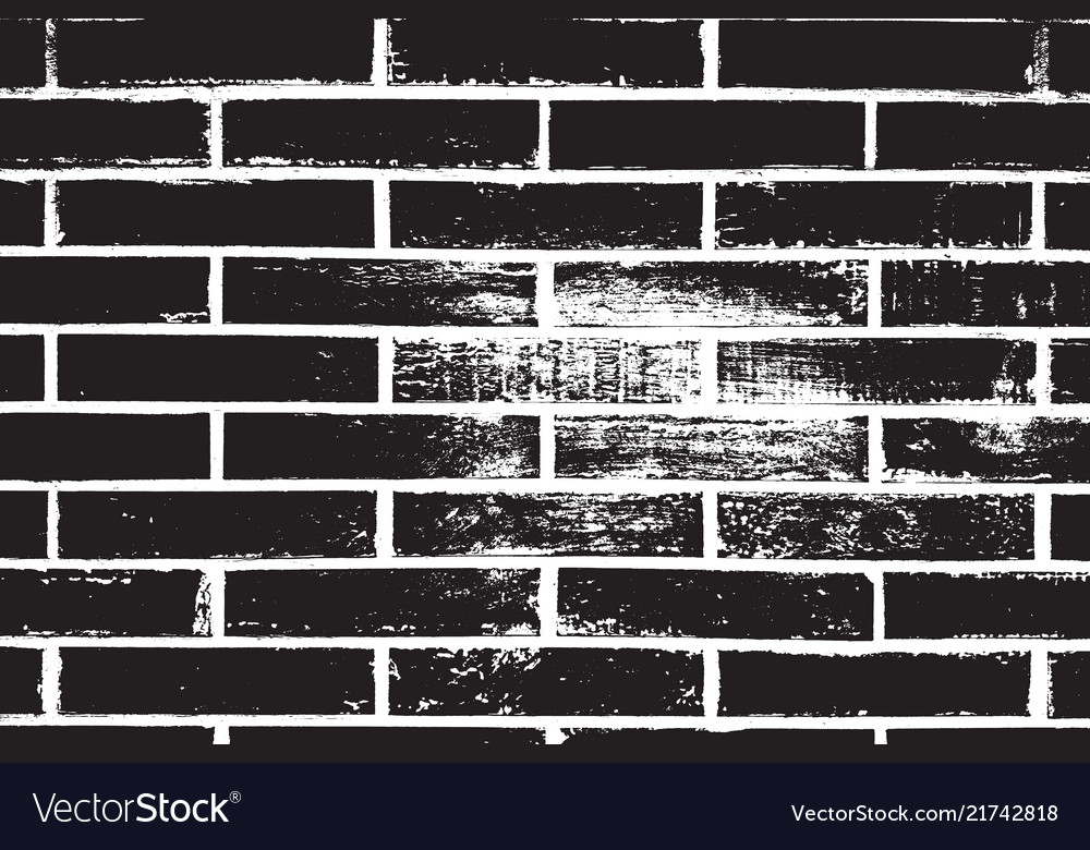 Distress brickwall overlay vector image Distress brickwall overlay