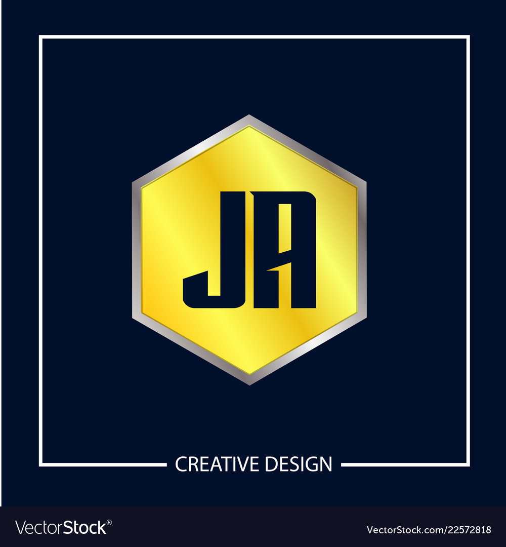 Initial letter ja logo template design Royalty Free Vector