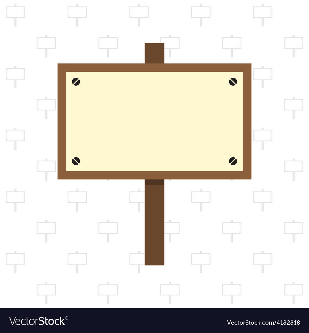 Wooden sign Royalty Free Vector Image - VectorStock