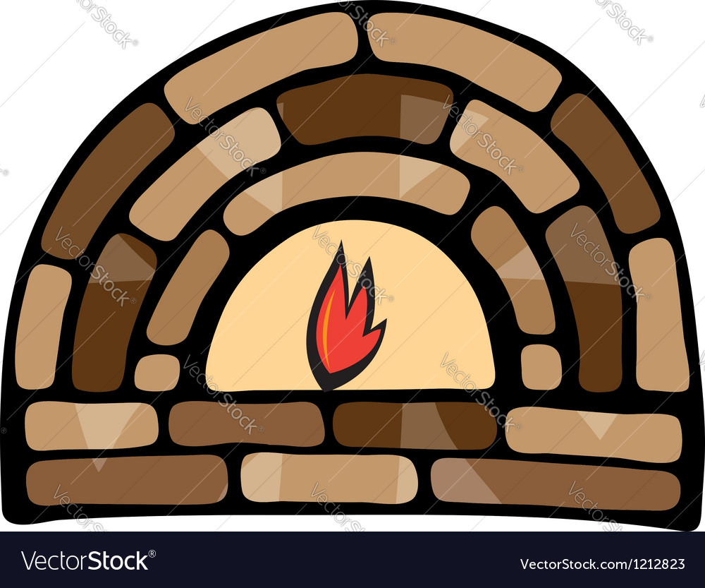 Abstract painted fireplace Royalty Free Vector Image