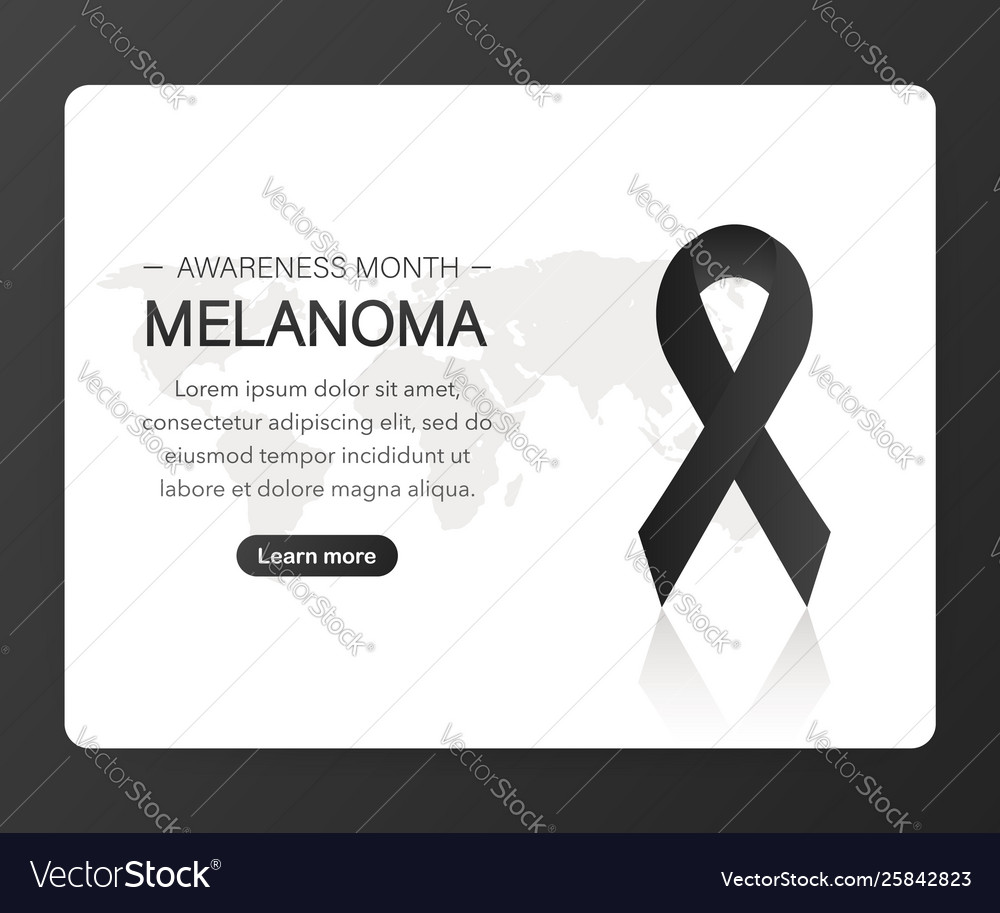 Banner with melanoma cancer awareness realistic