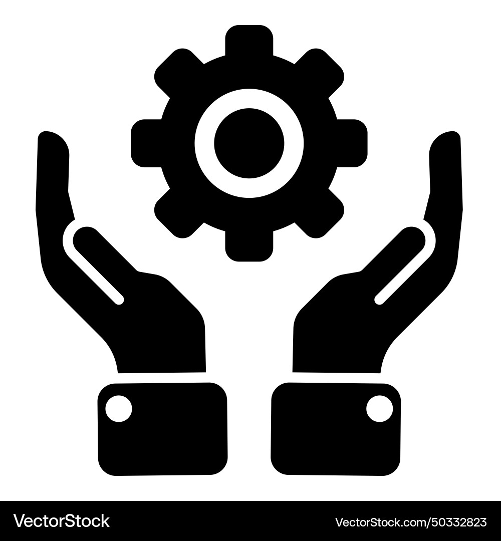 Business support flat icon isolated on white Vector Image