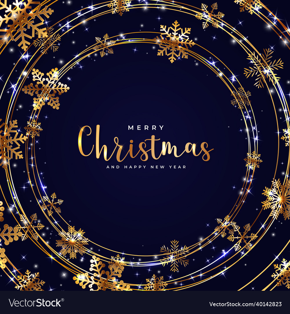 Happy New Year And Merry Christmas Poster Template