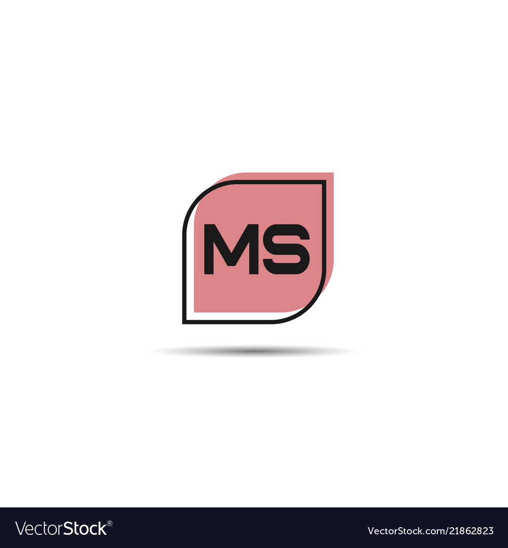 Initial Letter Ms Logo Template Design Royalty Free Vector