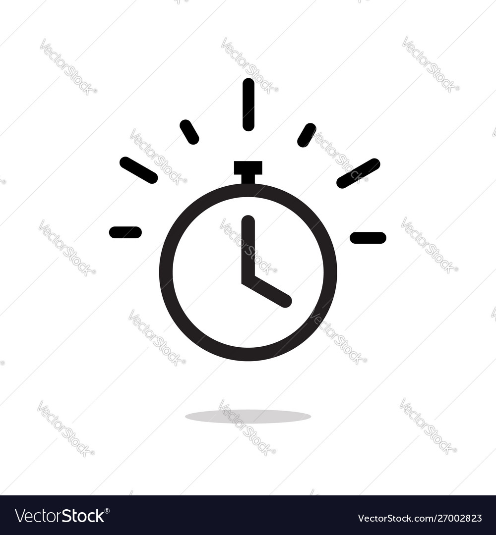 Clock or stopwatch timer with speed marks, Fast running time symbol thin  line vector icon. Editable stroke Stock Vector Image & Art - Alamy