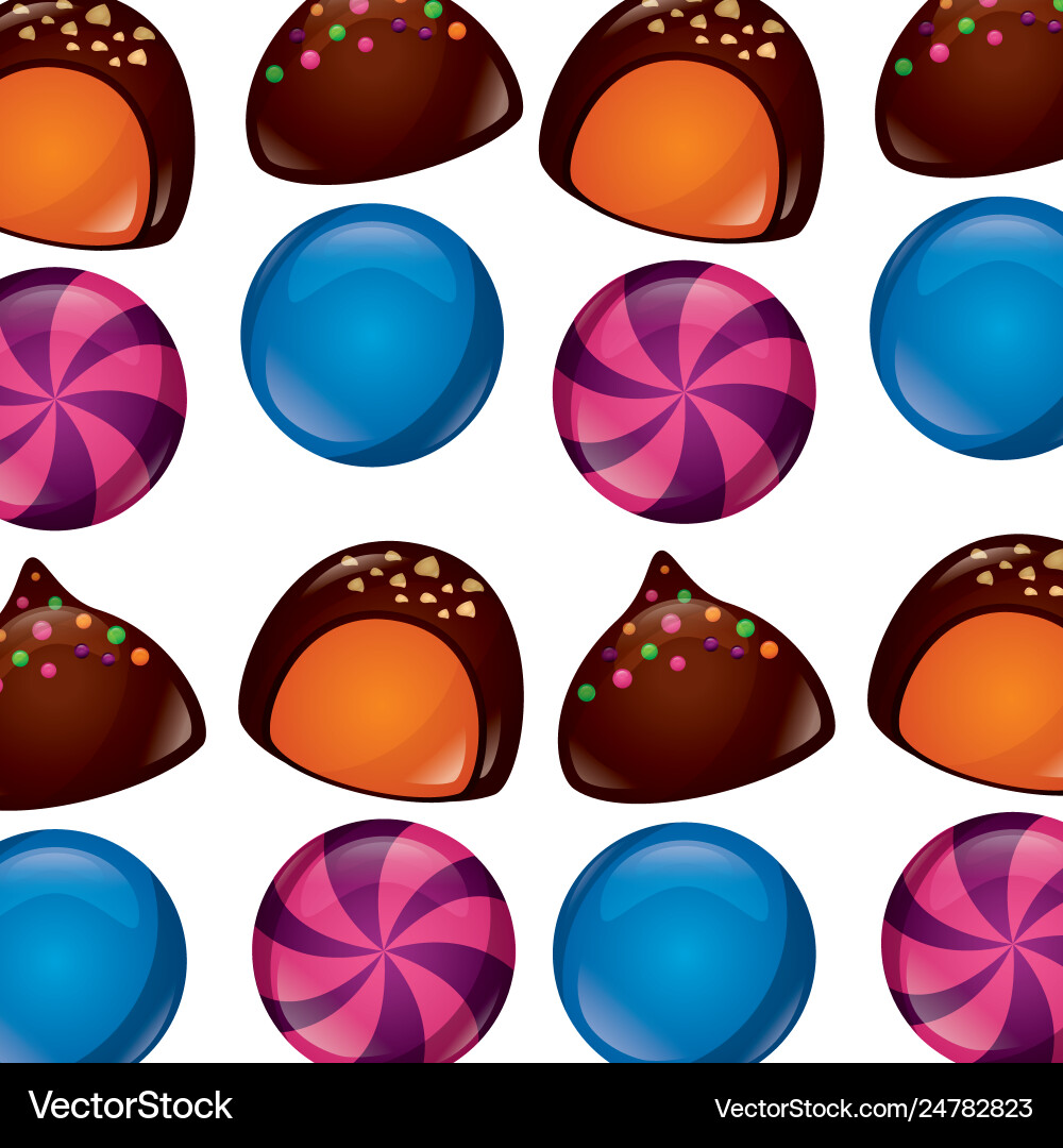 Sweet candies icon pattern Royalty Free Vector Image