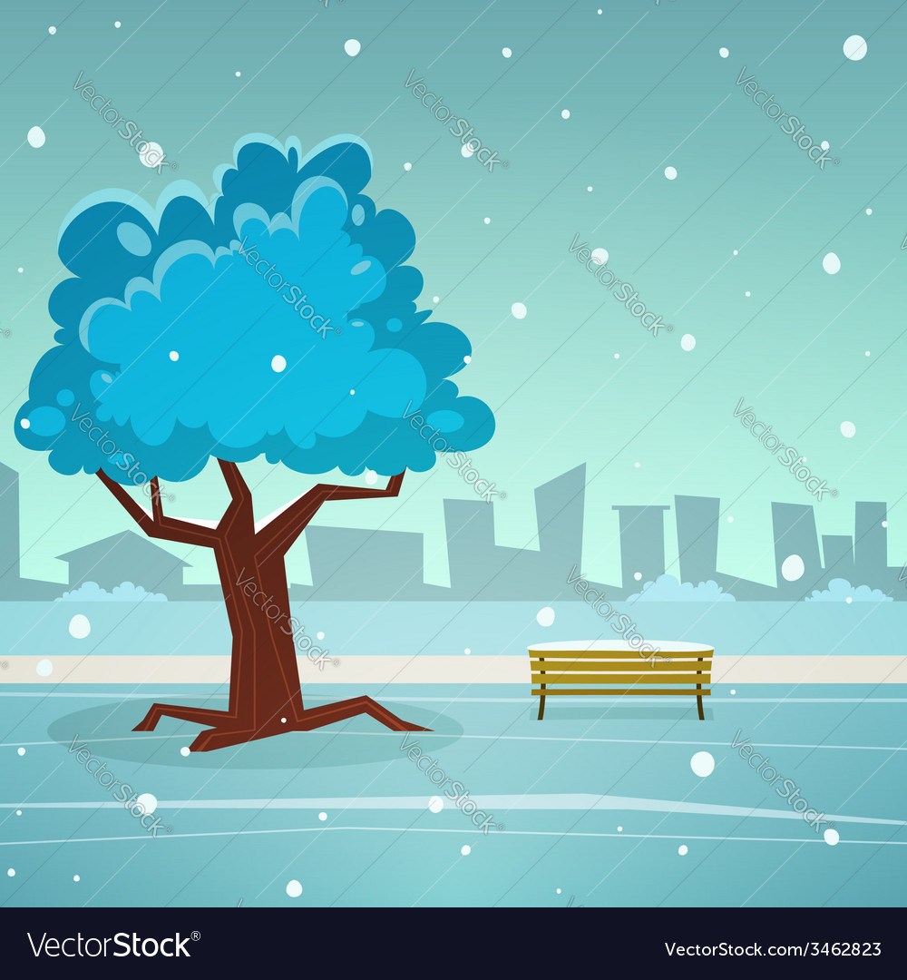 Download Winter Park Royalty Free Vector Image - VectorStock