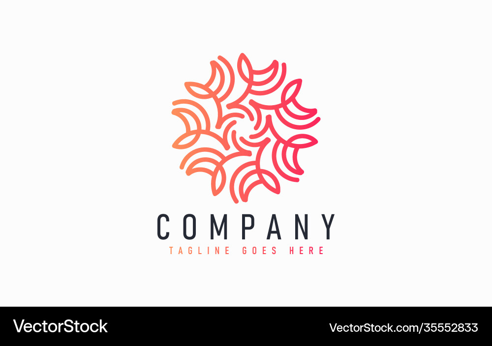 Abstract modern logo design based from circular Vector Image