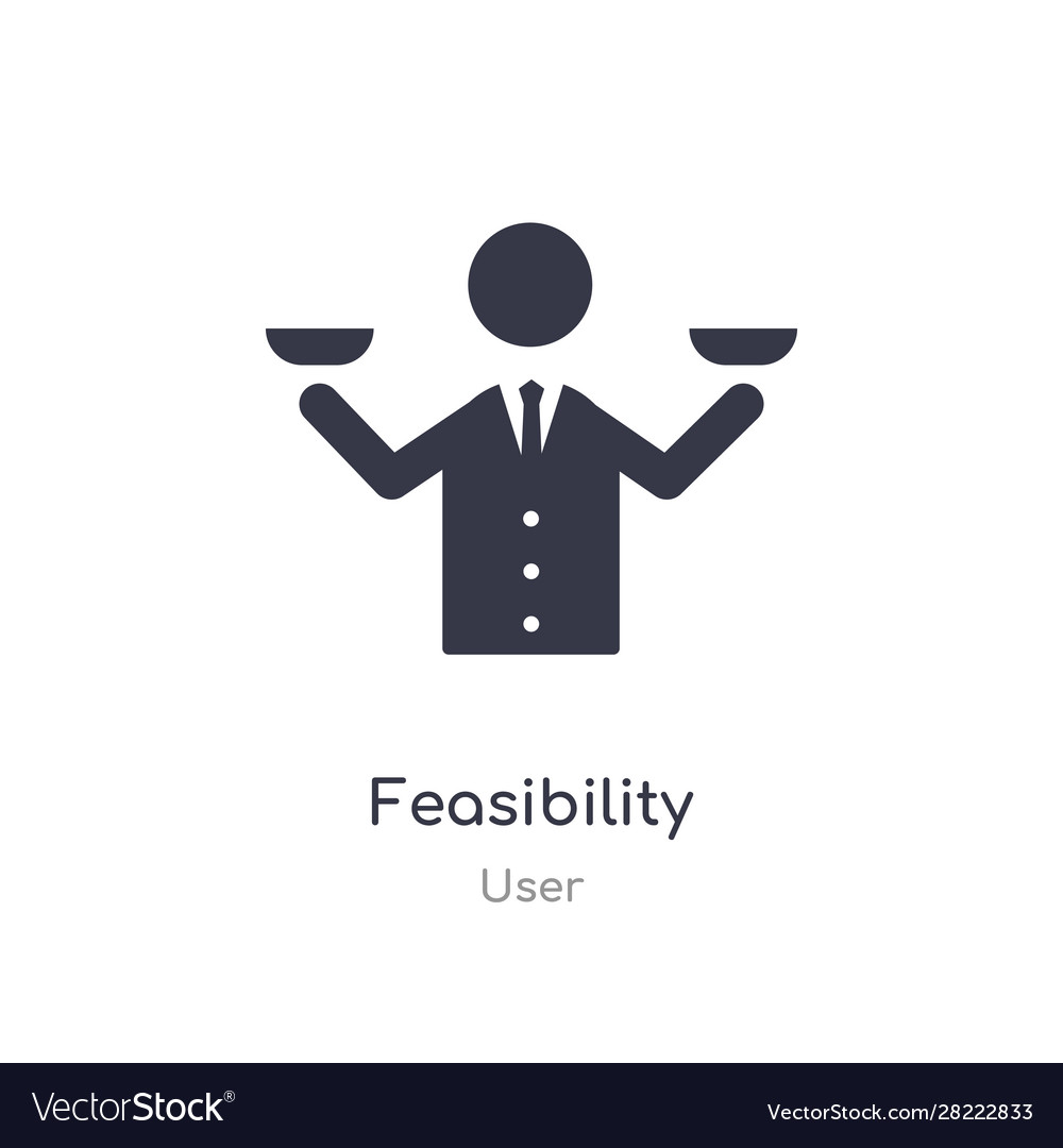 Feasibility Icon Isolated From Royalty Free Vector Image