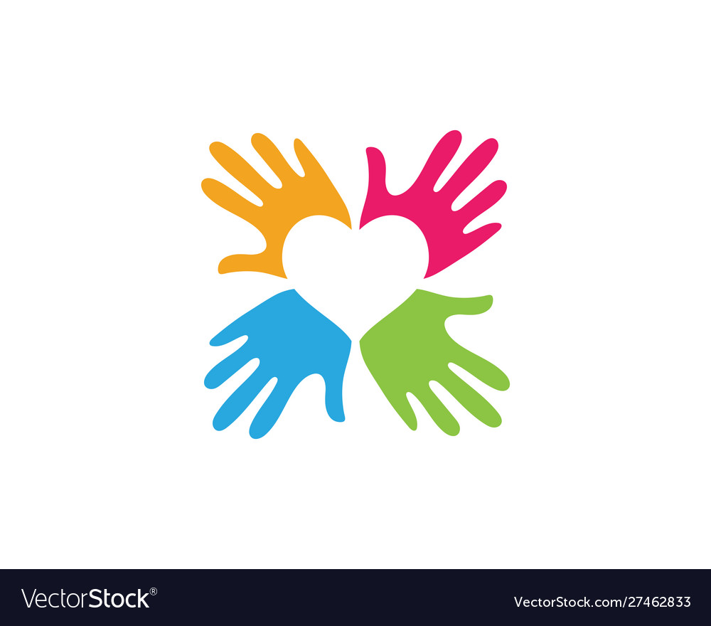 Hand care logo template icon Royalty Free Vector Image