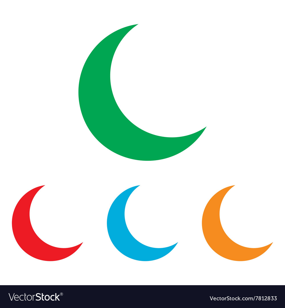 Moon sign colorful Royalty Free Vector Image - VectorStock