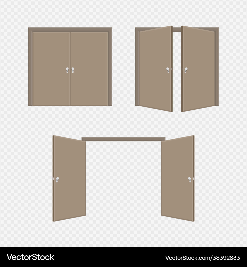 Open and close door Royalty Free Vector Image - VectorStock