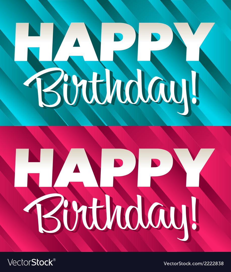 blue and pink birthday banners vector image