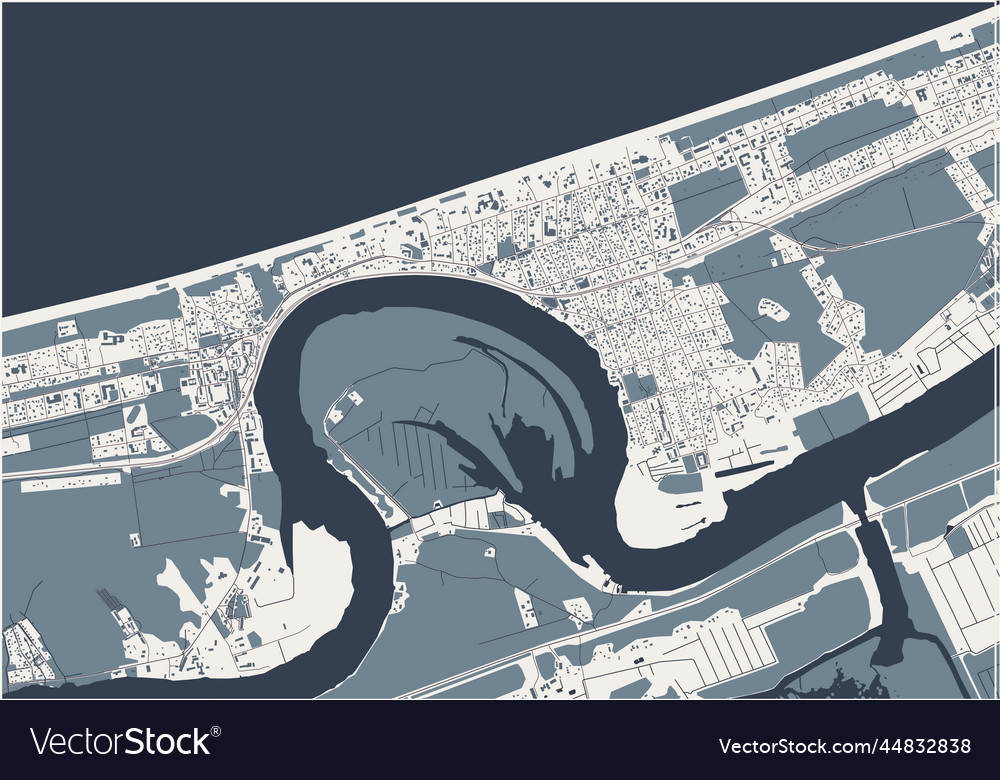 Map of the city of jurmala latvia Royalty Free Vector Image