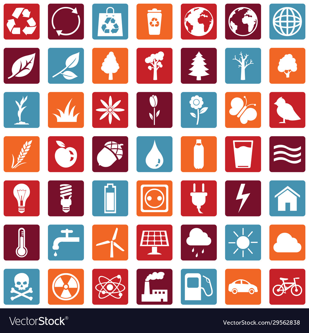 Set ecologic icons