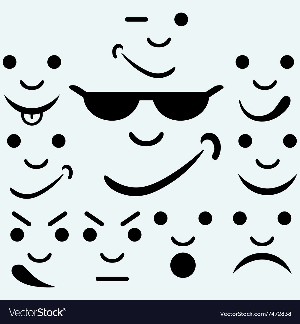 Set of smileys Royalty Free Vector Image - VectorStock