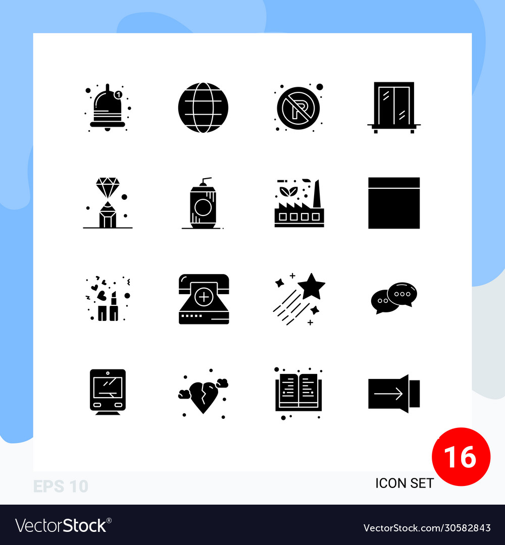 16 creative icons modern signs and symbols