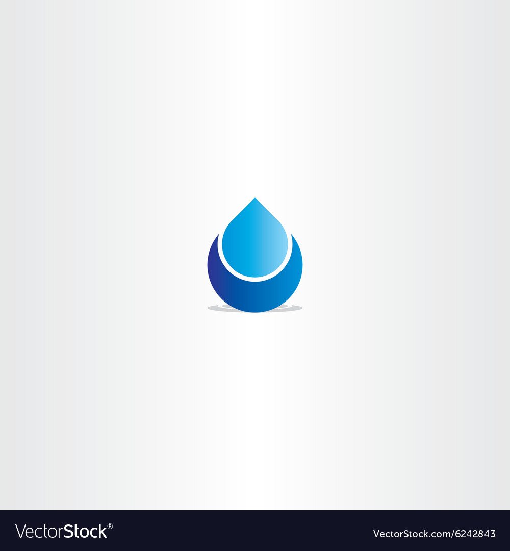 Blaues Logo Drop Wasser Symbol Zeichen