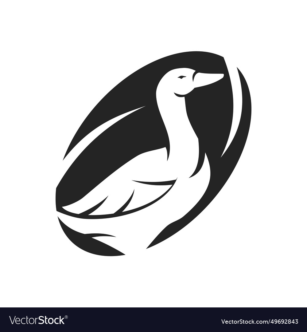 Goose logo template isolated brand identity icon