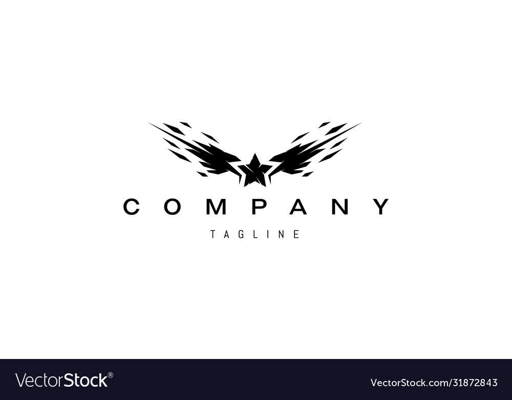 Logo on which an abstract image sharp Royalty Free Vector