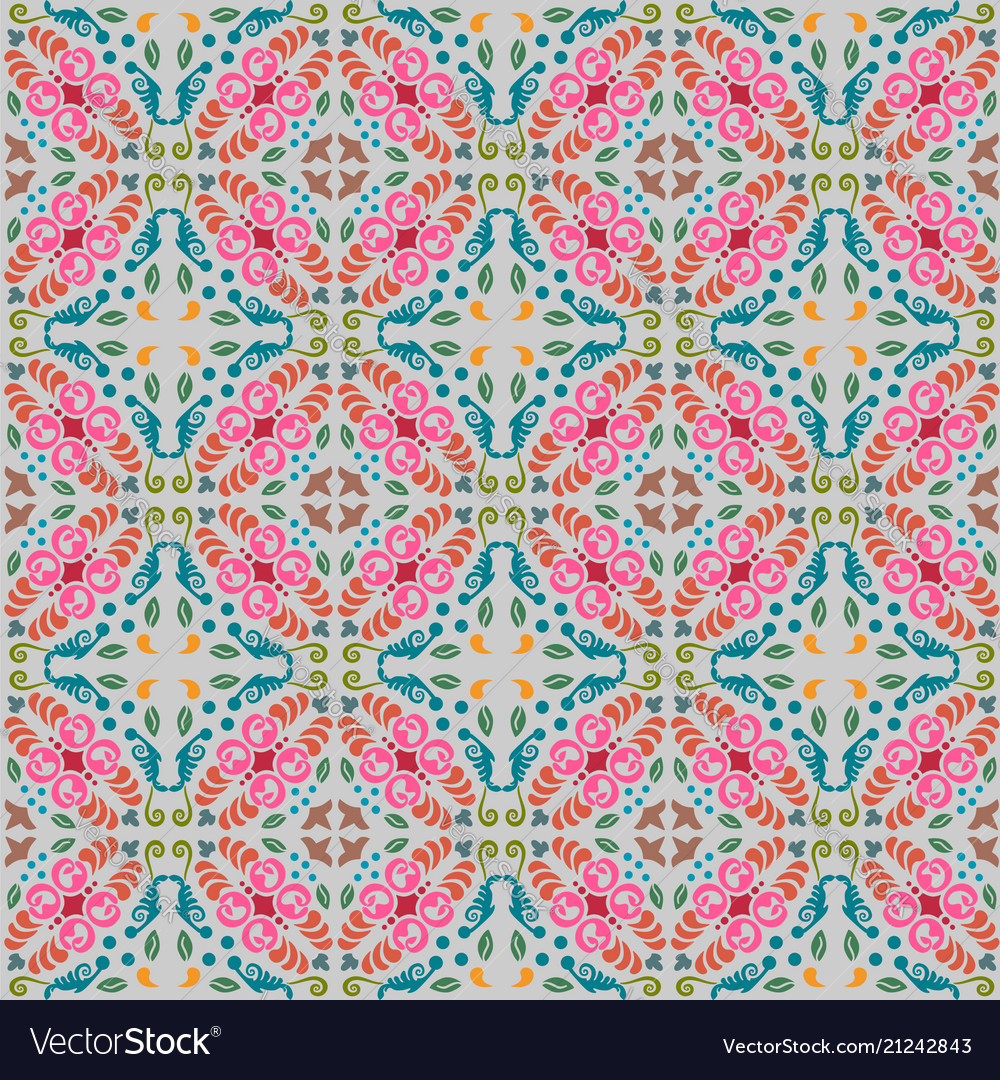 Seamless floral pattern with smooth color Vector Image