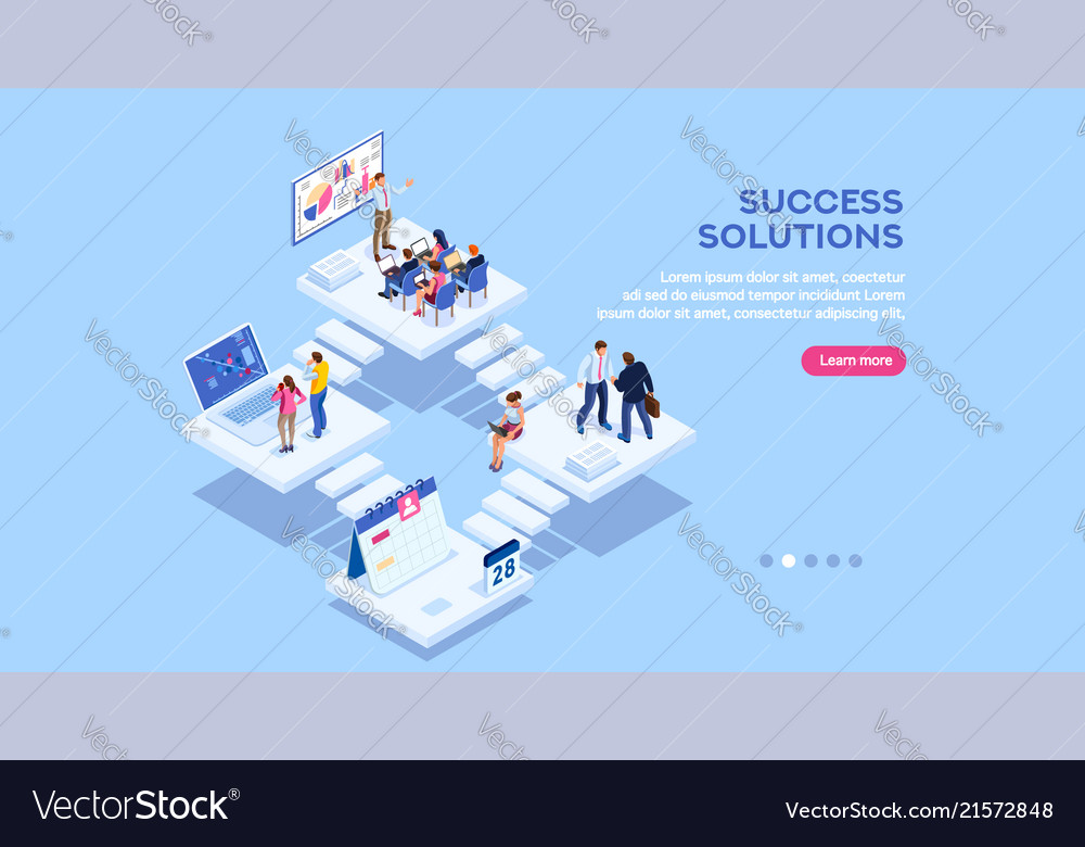 Banner For Small Office Homepage Royalty Free Vector Image