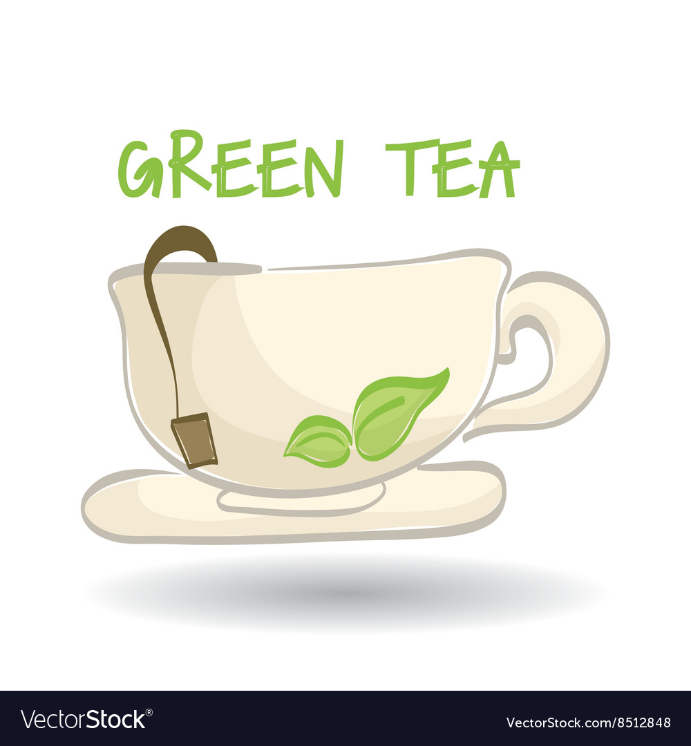 Flat of tea design Royalty Free Vector Image VectorStock