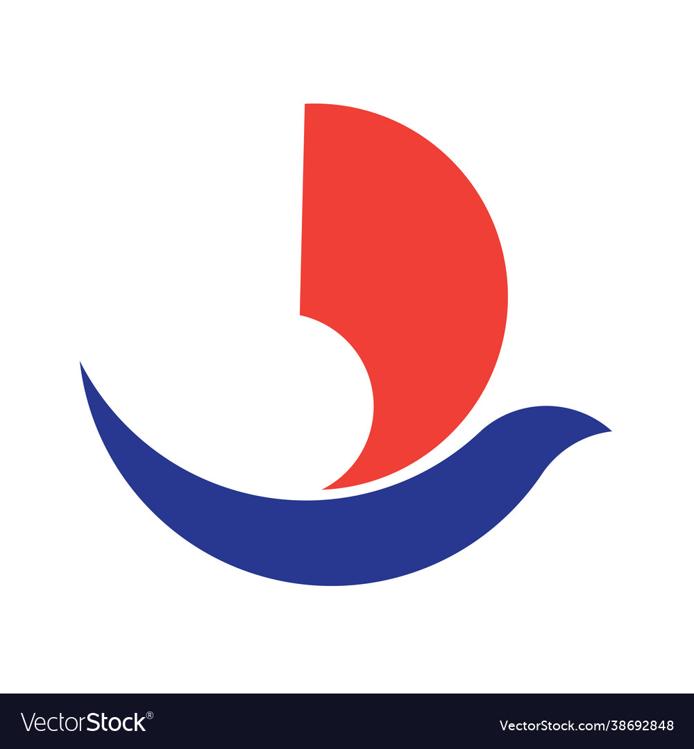 Flying bird figure icon vector image Flying bird figure icon