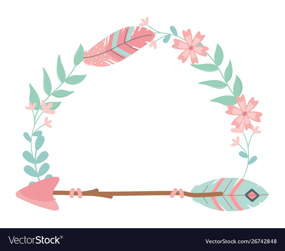 Isolated boho arrow design