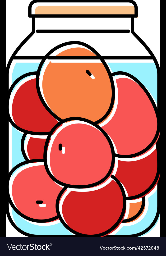 Pickled tomato color icon