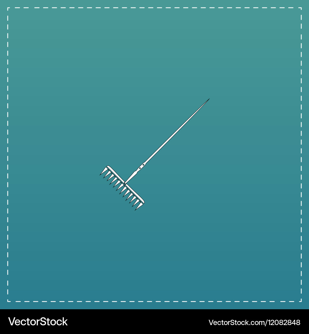 Rake icon elements in flat design Royalty Free Vector Image