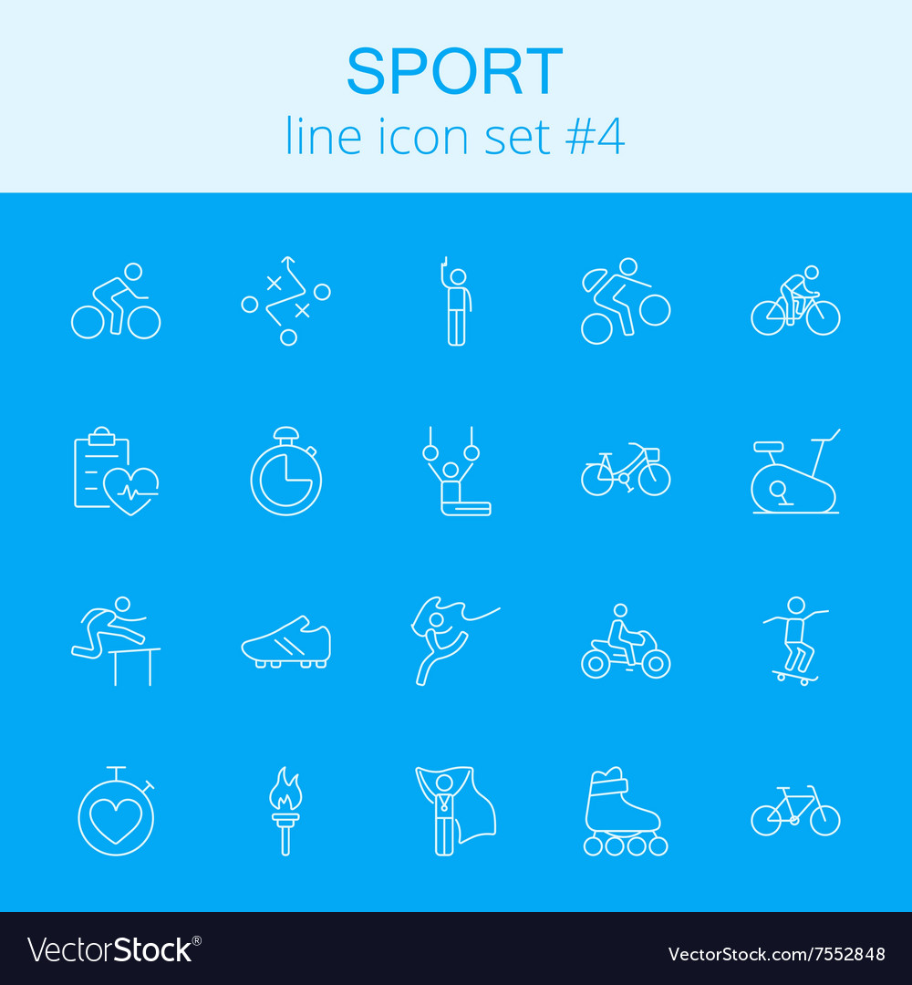 Sport Icon Set Royalty Free Vector Image Vectorstock