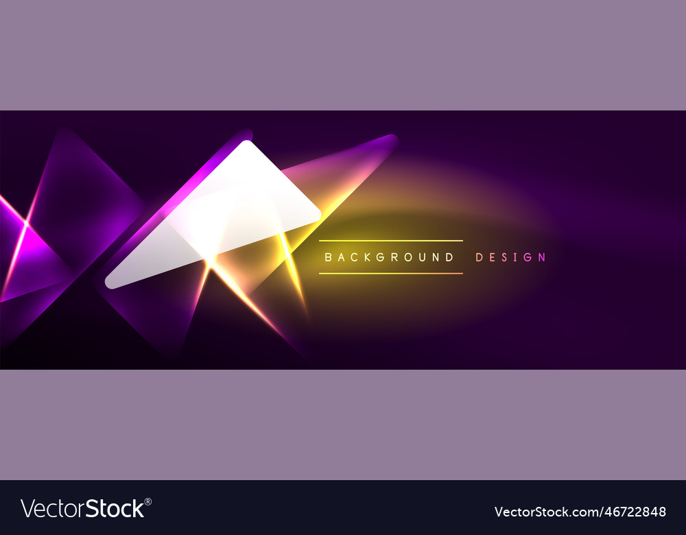 Vibrant geometric neon shiny line background Vector Image