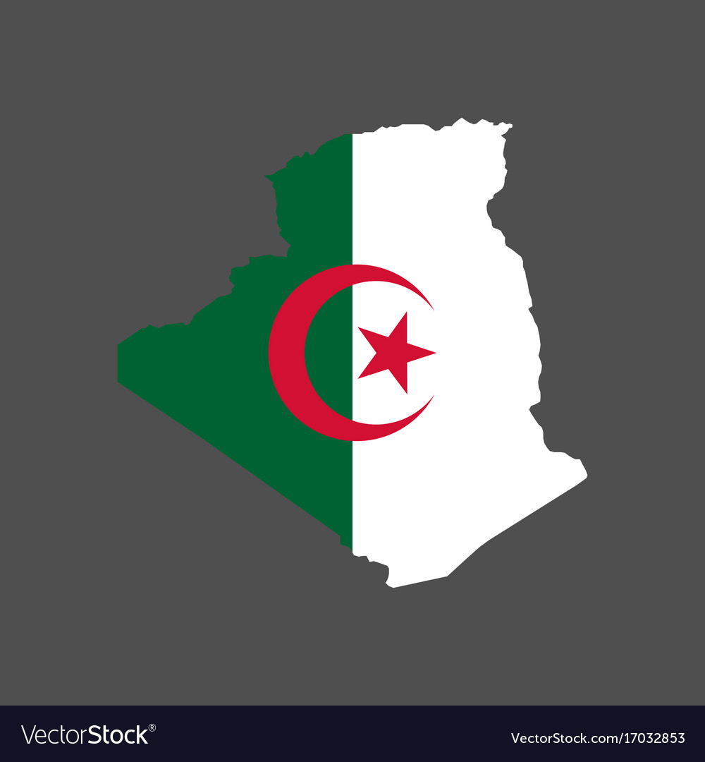 Algeria flag map