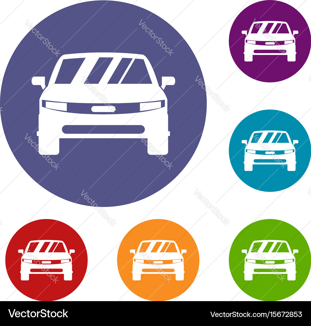 Car icons set Royalty Free Vector Image - VectorStock