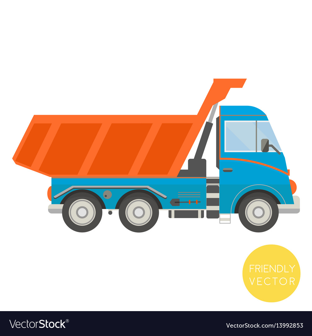 Cartoon transport dump truck Royalty Free Vector Image Cartoon transport dump truck Royalty Free Vector Image