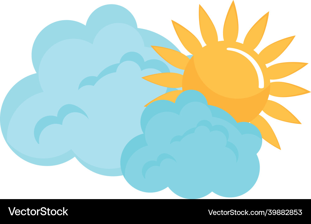 Clouds and sun Royalty Free Vector Image - VectorStock
