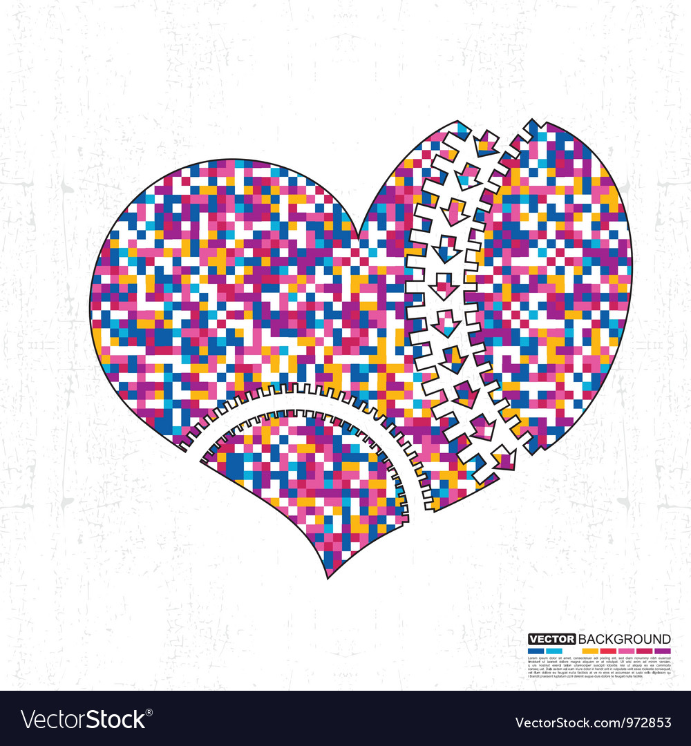 Colorful heart Royalty Free Vector Image - VectorStock