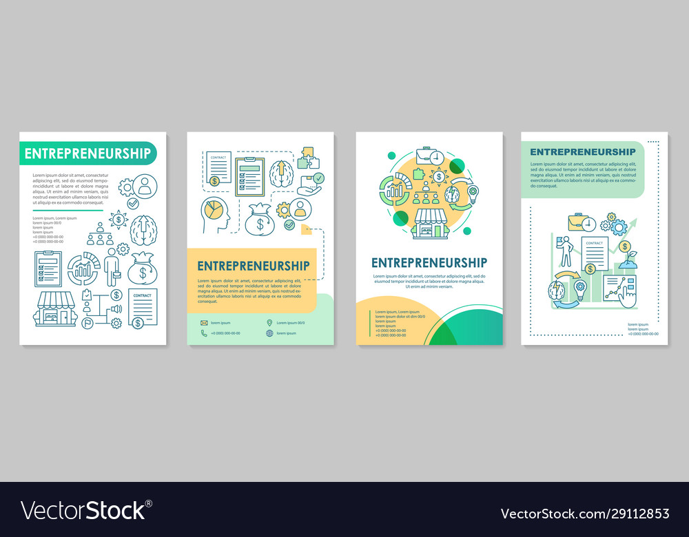 Entrepreneurship brochure template layout